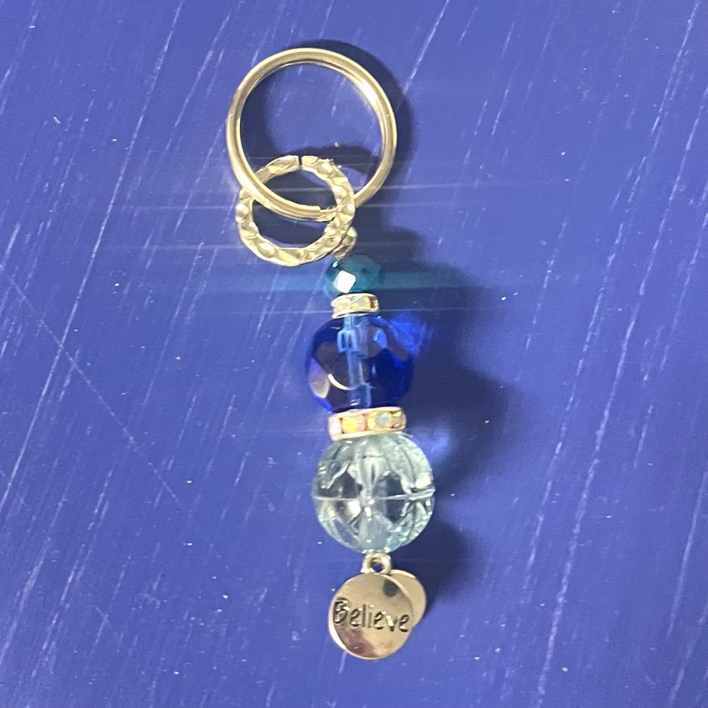 Hand Crafted Beaded Keychain with Inspirational Charms